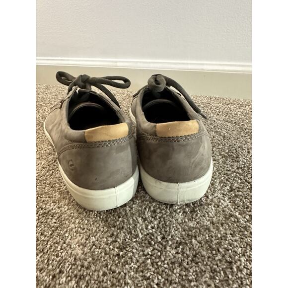 ECCO Soft 7 Dark Clay Leather Sneakers Men\'s Size EU 43 US 9-9.5 Comfort Shoes main image 4